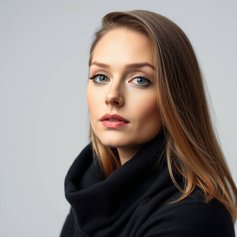 Studiofotografie - High-Key Portrait einer Frau